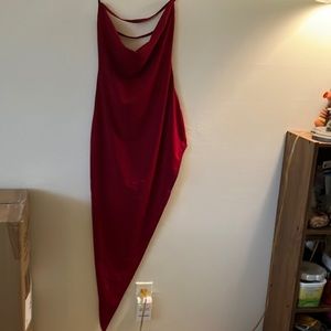 Brand G Geesy, Color Maroon, Strapless party Dress, Size Large